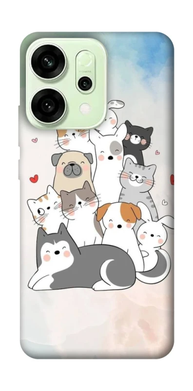 Чохол на Oppo Reno 14 Funny Pets ver.2 фото 1 з 1
