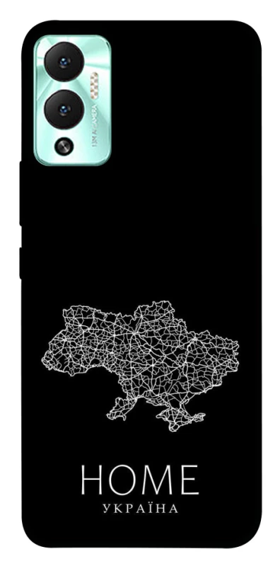 Чохол на Infinix Hot 12 Play Ukraine black map фото 1 з 1
