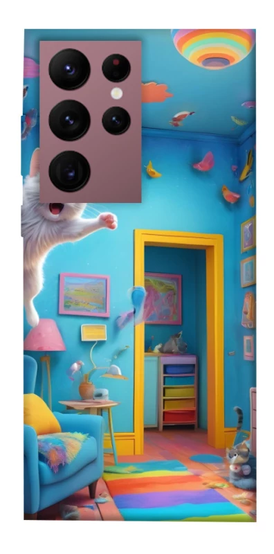 Чохол на Samsung Galaxy S22 Ultra crazy cat фото 1 з 1