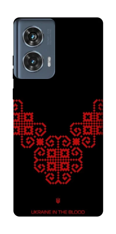 Чохол на Motorola Edge 50 Чорно-червона вишиванка фото 1 з 1