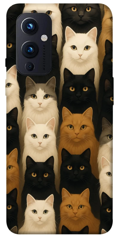 Чехол на OnePlus 9 Colorful Cat Collage фото 1 из 1