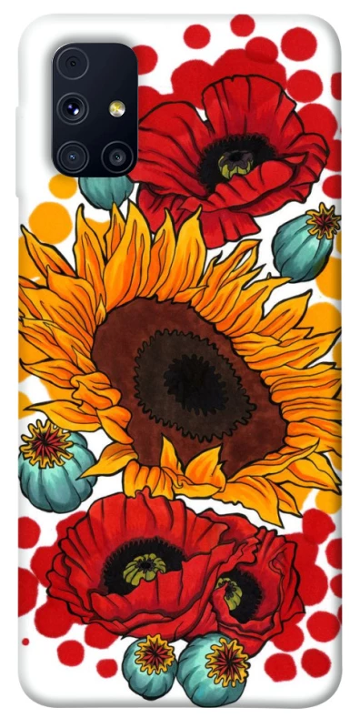 Чохол на Samsung Galaxy M31s Соняшники та маки фото 1 з 1