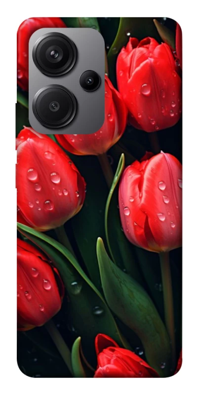 Чохол на Xiaomi Redmi Note 13 Pro+ Червоні тюльпани фото 1 з 1
