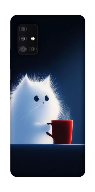 Чохол на Samsung Galaxy A51 5G Чохол кіт з кавою фото 1 з 1