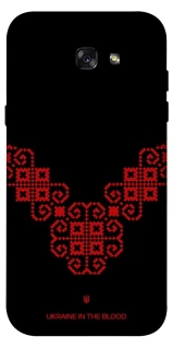 Чохол на Samsung A720 Galaxy A7 (2017) Чорно-червона вишиванка фото 1 з 1