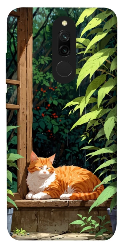Чехол на Xiaomi Redmi 8 red cat фото 1 из 1
