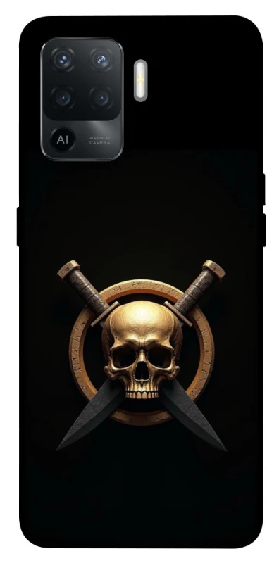 Чохол на Oppo Reno 5 Lite Golden Skull фото 1 з 1