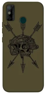 Чохол на TECNO Spark 6 Go Mil skull фото 1 з 1