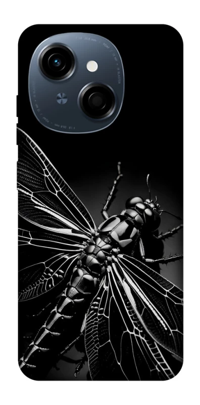 Чохол на TECNO Spark Go 1 Black dragonfly фото 1 з 1