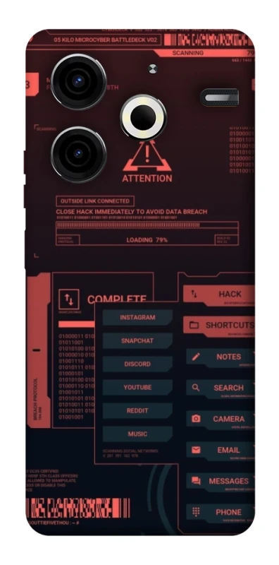 Чехол на TECNO Pova 6 Neo (LI6) Attention фото 1 из 1