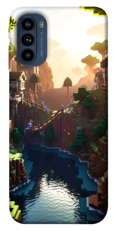 Чехол на Motorola Moto G41 Minecraft sunset фото 1 из 1