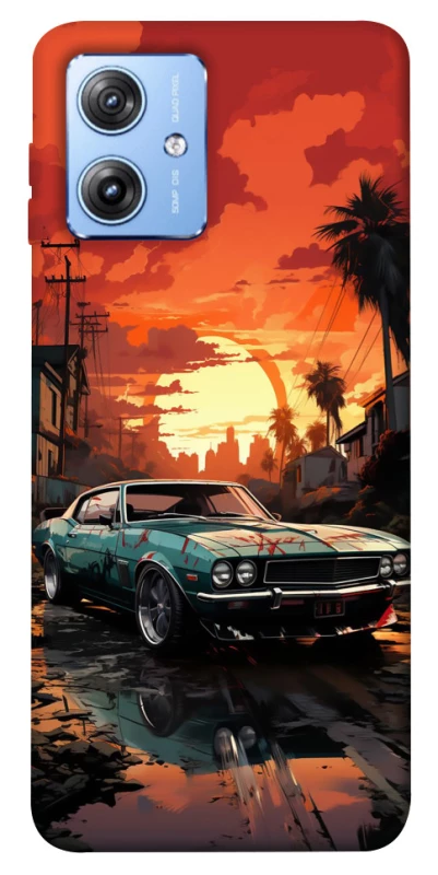 Чехол на Motorola Moto G84 Car at sunset фото 1 из 1