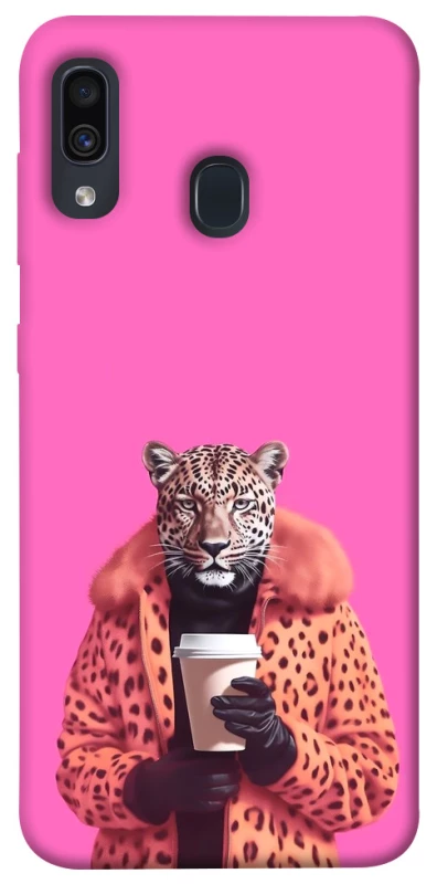 Чехол на Samsung Galaxy A20 / A30 Леопард с кофе фото 1 из 1