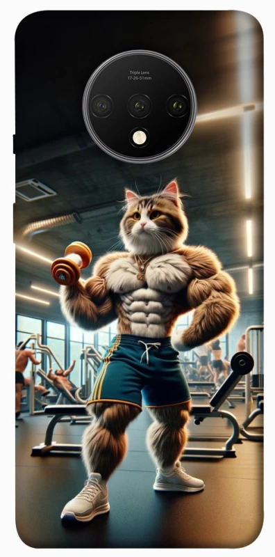 Чехол на OnePlus 7T Качок кот фото 1 из 1