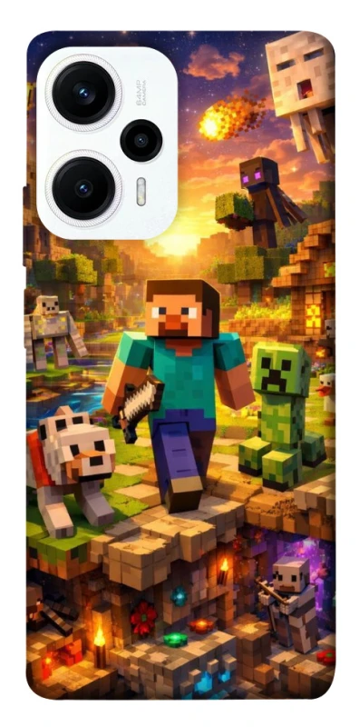 Чохол на Xiaomi Poco F5 / Note 12 Turbo Minecraft v6 фото 1 з 1