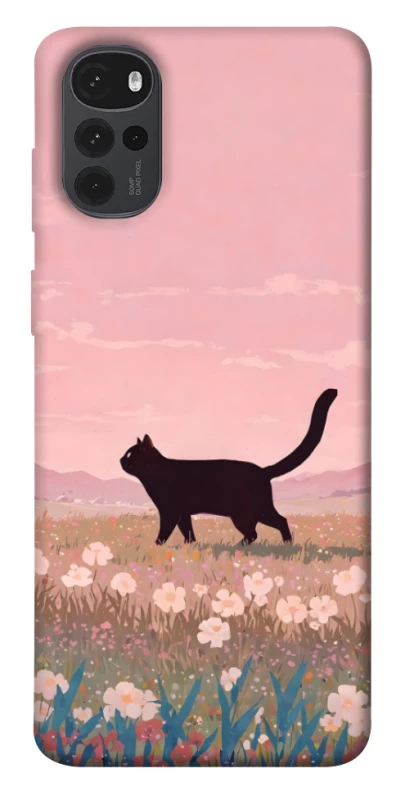 Чохол на Motorola Moto G22 cat on a field фото 1 з 1