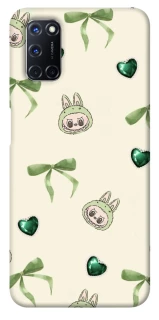 Чохол на Oppo A52 / A72 / A92 Labubu Green Heart фото 1 з 1