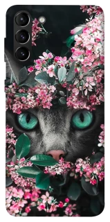 Чехол на Samsung Galaxy S21+ Кот в цветах фото 1 из 1