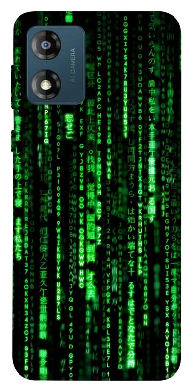 Чехол на Motorola Moto E13 Matrix Code фото 1 Чехол на Motorola Moto E13 Matrix Code фото 1 из 1