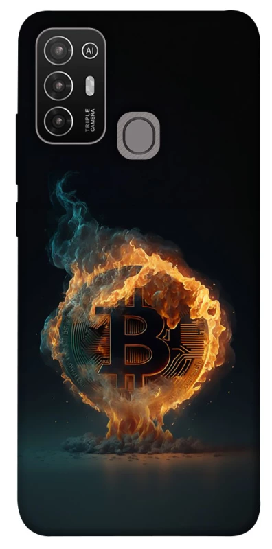 Чохол на ZTE Blade A52 Fire Bitcoin фото 1 з 1