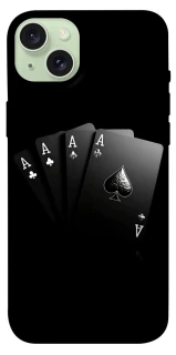 Чехол на Apple iPhone 15 Plus (6.7") Black Cards фото 1 из 1