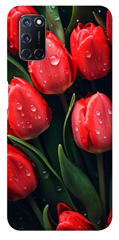 Чохол на Oppo A52 / A72 / A92 Червоні тюльпани фото 1 з 1