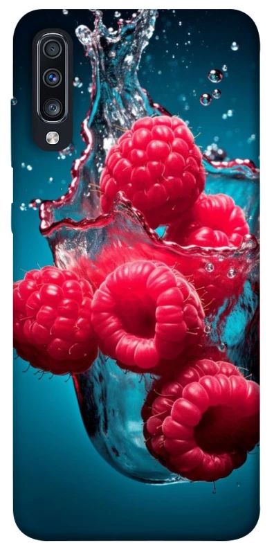 Чехол на Samsung Galaxy A70 (A705F) Малинка в воде фото 1 из 1