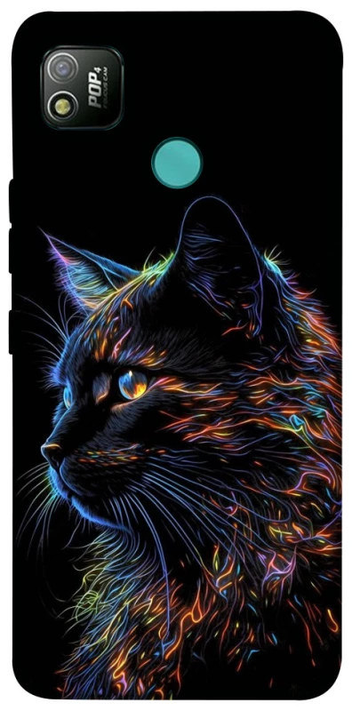 Чехол на TECNO POP 4 Черный кот фото 1 из 1