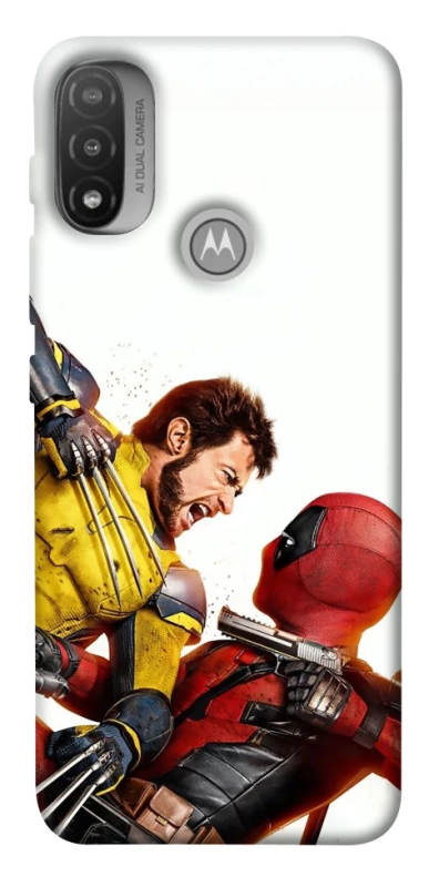Чохол на Motorola Moto E20 Deadpool and Wolverine фото 1 з 1