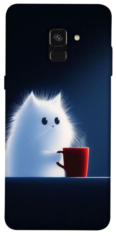Чохол на Samsung A530 Galaxy A8 (2018) Чохол кіт з кавою фото 1 з 1