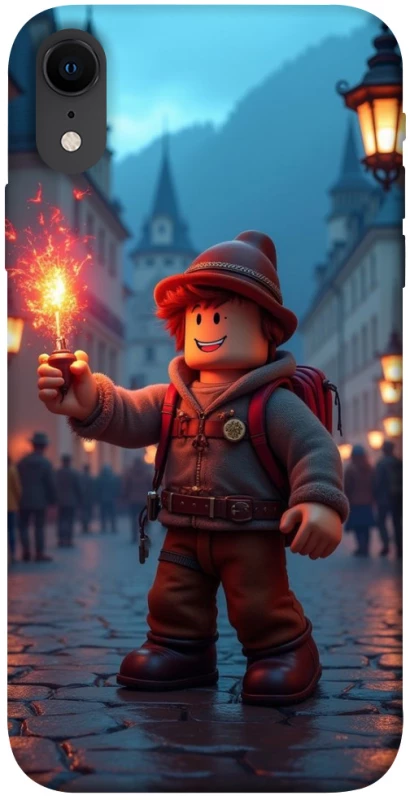 Чохол на Apple iPhone XR (6.1") Roblox Fire Logo Blue Flames фото 1 з 1