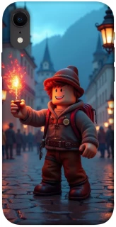 Чохол на Apple iPhone XR (6.1") Roblox Fire Logo Blue Flames фото 1 з 1