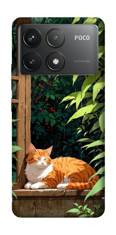 Чохол на Xiaomi Poco F6 Pro red cat фото 1 з 1