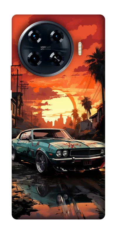 Чехол на TECNO Spark 20 Pro+ Car at sunset фото 1 из 1