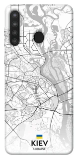 Чехол на Samsung Galaxy A21 Kiev white map фото 1 из 1