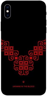 Чехол на Apple iPhone XS Max (6.5") Черно-красная вышиванка фото 1 из 1