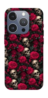 Чехол на Apple iPhone 16 Pro Черепа и розы фото 1 из 1