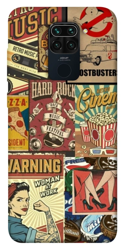 Чохол на Xiaomi Redmi Note 9 / Redmi 10X Retro collage ver.2 фото 1 з 1