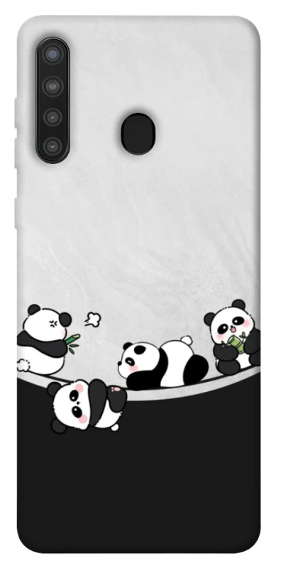 Чехол на Samsung Galaxy A21 Four pandas фото 1 из 1