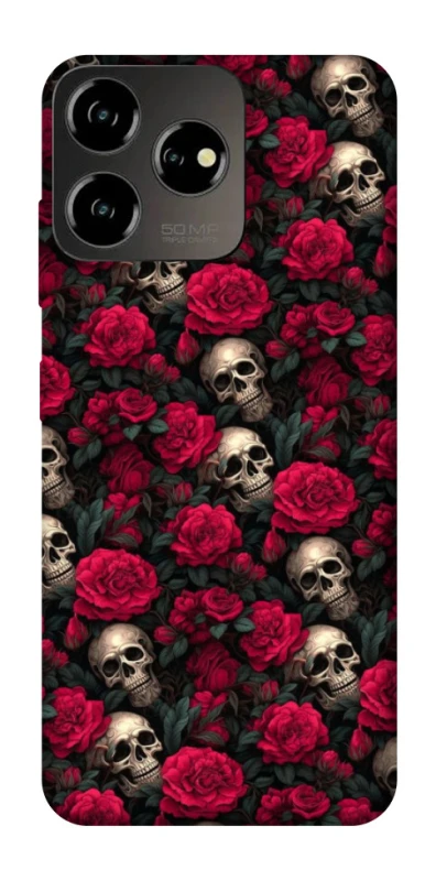 Чохол на ZTE Blade V50 Design 4G Черепа та рози фото 1 з 1