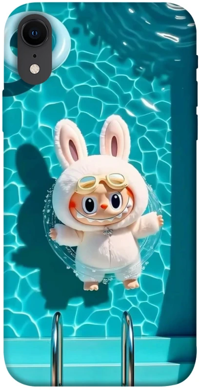 Чохол на Apple iPhone XR (6.1") Labubu in the pool ver.2 фото 1 з 1
