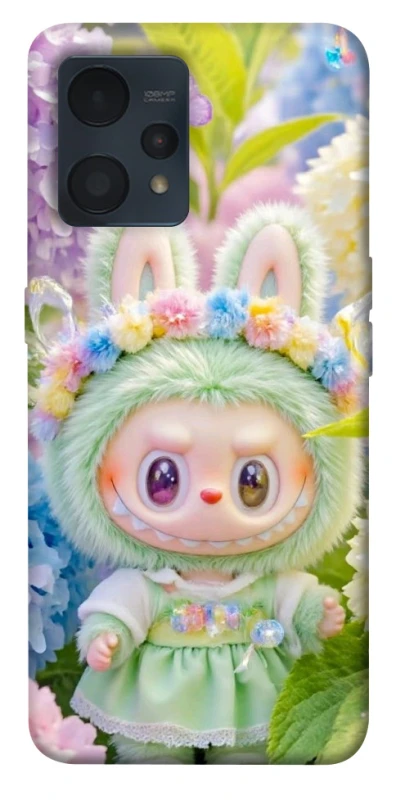 Чохол на Realme 9 4G / 9 Pro+ Labubu & Flowers ver.2 фото 1 з 1