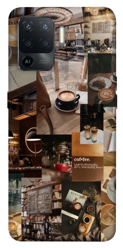 Чехол на Oppo Reno 5 Lite Coffee collage ver.2 фото 1 из 1