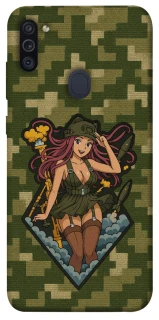 Чехол на Samsung Galaxy M11 Military Waifu фото 1 из 1
