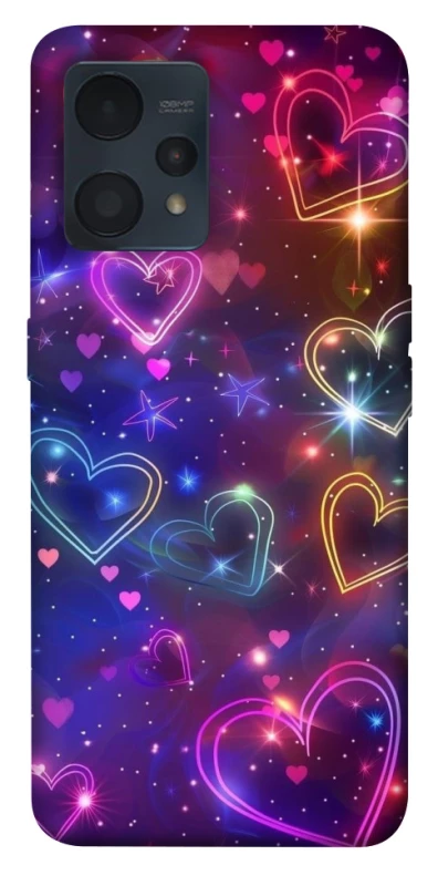 Чохол на Realme 9 4G / 9 Pro+ Drawn hearts фото 1 з 1
