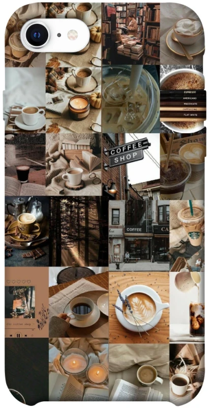 Чохол на Apple iPhone SE (2020) Coffee collage ver.3 фото 1 з 1