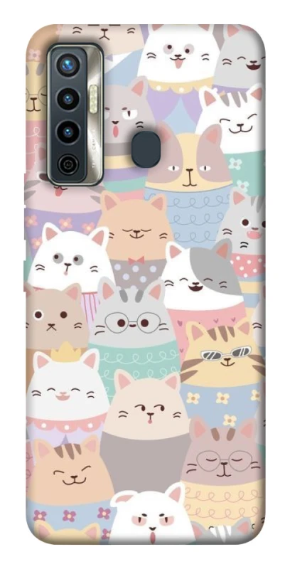 Чохол на TECNO Camon 17 Funny Kittens ver.2 фото 1 з 1