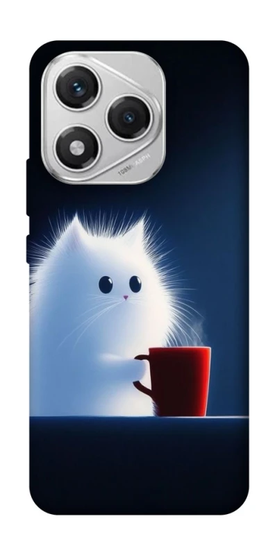 Чехол на Honor 400 Lite Чехол кот с кофе фото 1 из 1