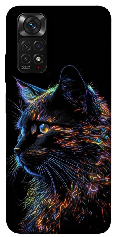 Чехол на Xiaomi Redmi Note 11 (Global) / Note 11S Черный кот фото 1 из 1