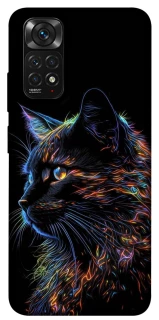 Чехол на Xiaomi Redmi Note 11 (Global) / Note 11S Черный кот фото 1 из 1